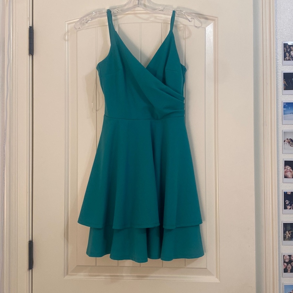 honey and rosie kelly green mini dress size small